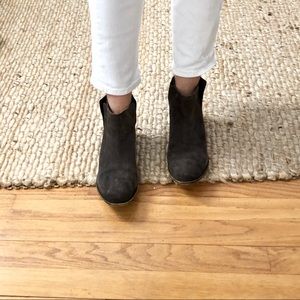 Lucky Brand Chocolate Brown Ankle Boot Suede